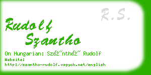 rudolf szantho business card